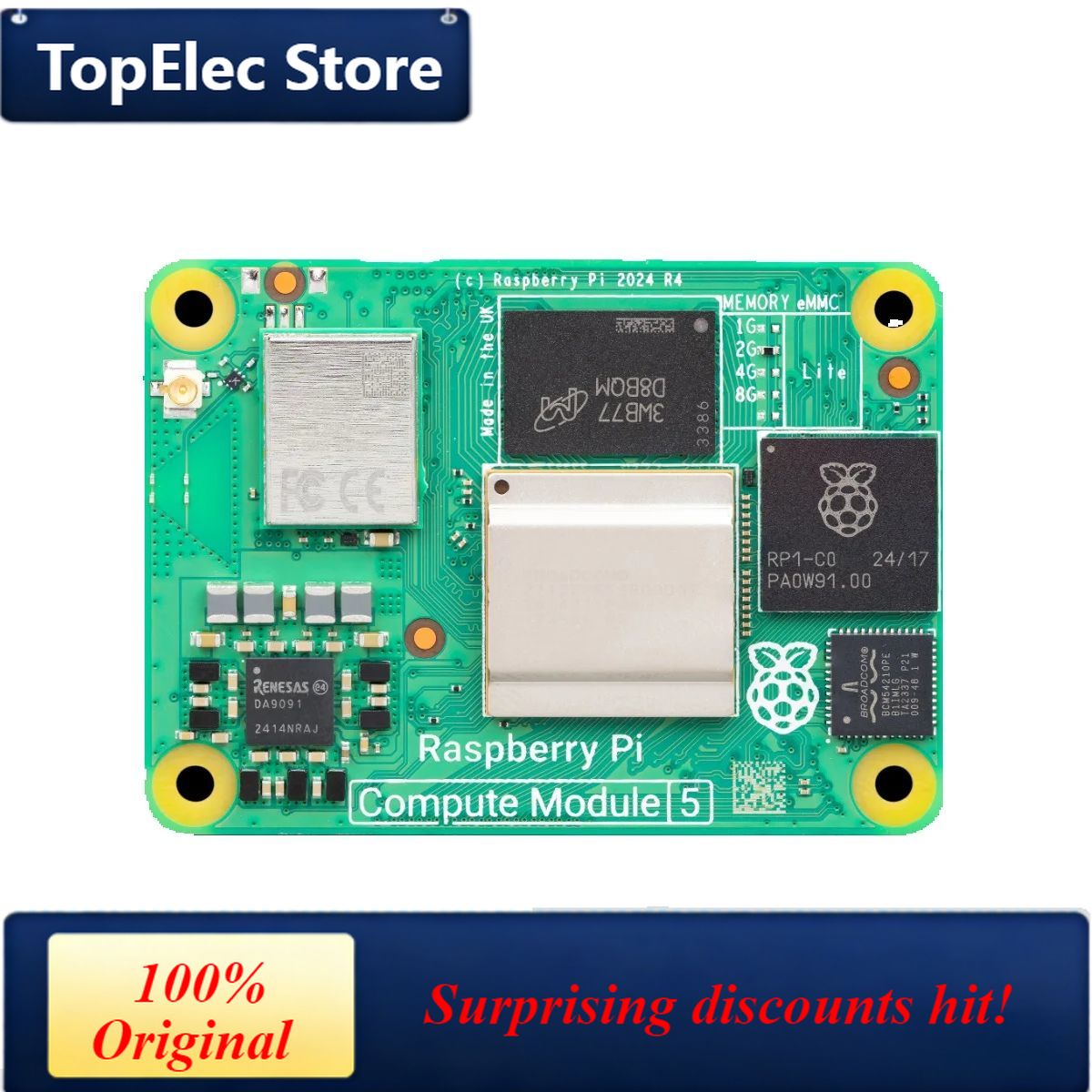 TopElec Raspberry Pi Compute M - Raspberry Pi 5 8Gb Board ulasan dan harga